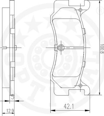 Optimal 9438 - Гальмівні колодки, дискові гальма autocars.com.ua