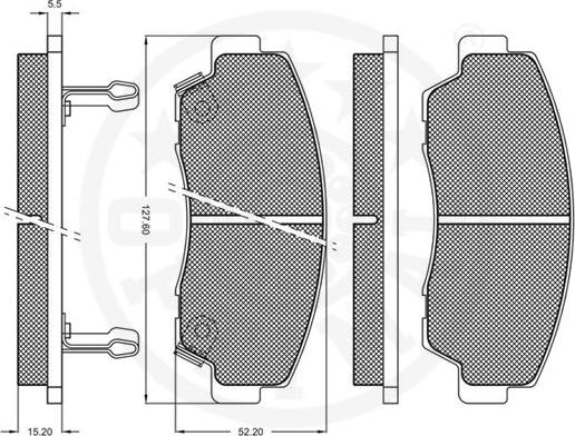 Optimal 9444 - Гальмівні колодки, дискові гальма autocars.com.ua