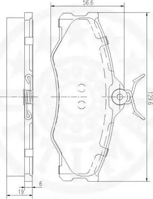 Optimal 9450 - Гальмівні колодки, дискові гальма autocars.com.ua