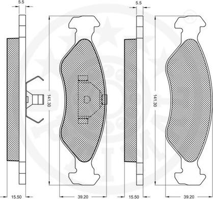 Optimal 9459 - Гальмівні колодки, дискові гальма autocars.com.ua