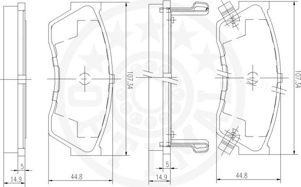 Optimal 9495 - Гальмівні колодки, дискові гальма autocars.com.ua