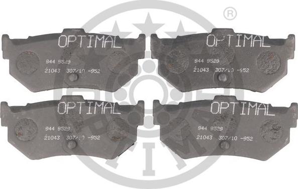 Optimal 9529 - Тормозные колодки, дисковые, комплект avtokuzovplus.com.ua