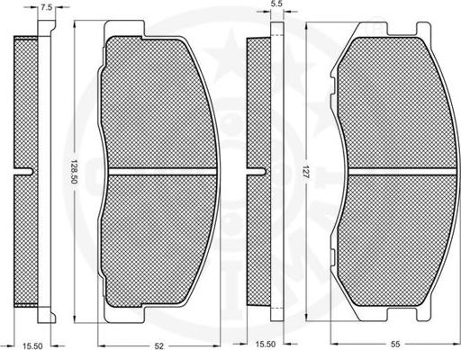 Optimal 9532 - Тормозные колодки, дисковые, комплект avtokuzovplus.com.ua