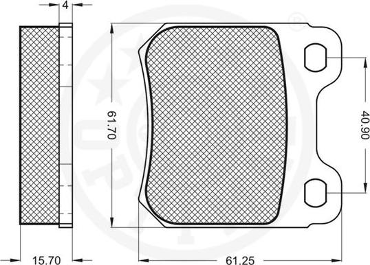 Optimal 9537 - Гальмівні колодки, дискові гальма autocars.com.ua