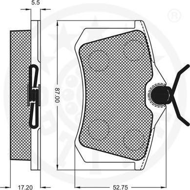 Optimal 9540 - Тормозные колодки, дисковые, комплект autodnr.net