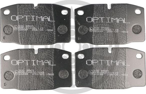 Optimal 9565 - Тормозные колодки, дисковые, комплект avtokuzovplus.com.ua