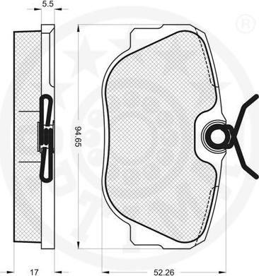 Optimal 9600 - Тормозные колодки, дисковые, комплект avtokuzovplus.com.ua