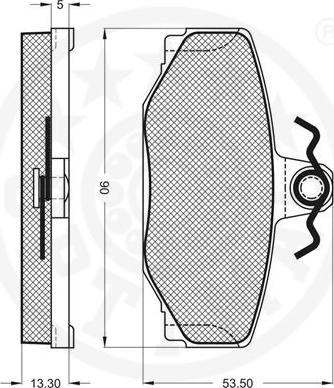 Optimal 9601 - Тормозные колодки, дисковые, комплект autodnr.net