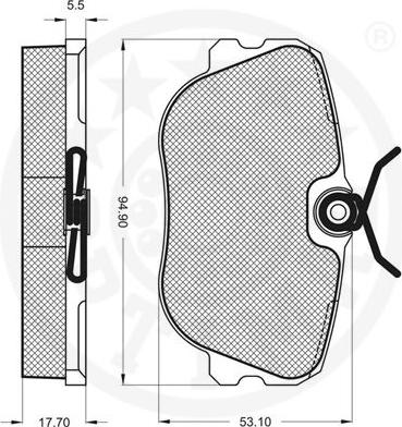 Optimal 9638 - Гальмівні колодки, дискові гальма autocars.com.ua