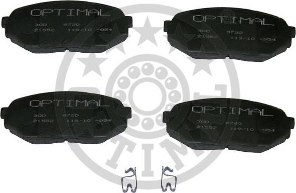 Optimal 9720 - Тормозные колодки, дисковые, комплект autodnr.net