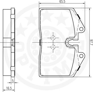 Optimal 9730 - Гальмівні колодки, дискові гальма autocars.com.ua