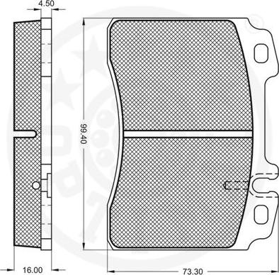 Optimal 9753 - Тормозные колодки, дисковые, комплект avtokuzovplus.com.ua