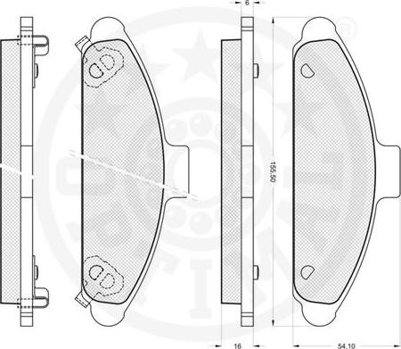 Optimal 9791 - Тормозные колодки, дисковые, комплект avtokuzovplus.com.ua