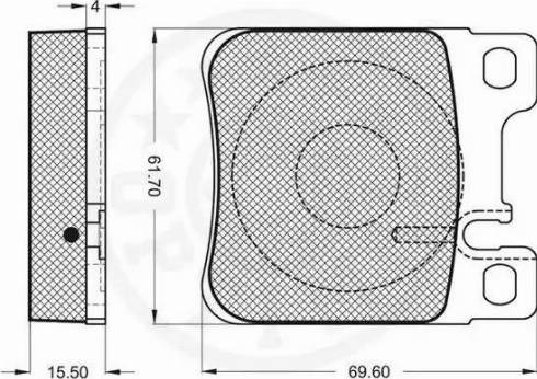 Optimal 9795 - Тормозные колодки, дисковые, комплект avtokuzovplus.com.ua