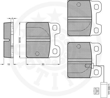 Optimal 9847 - Тормозные колодки, дисковые, комплект avtokuzovplus.com.ua