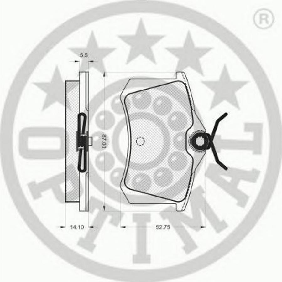 Optimal 9849 - Тормозные колодки, дисковые, комплект autodnr.net