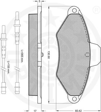 Optimal 9856 - Гальмівні колодки, дискові гальма autocars.com.ua