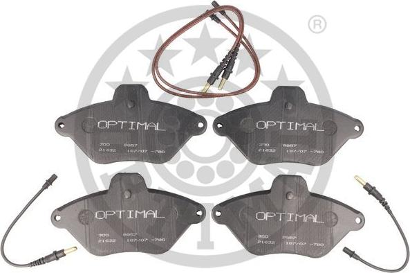 Optimal BP-09857 - Тормозные колодки, дисковые, комплект avtokuzovplus.com.ua