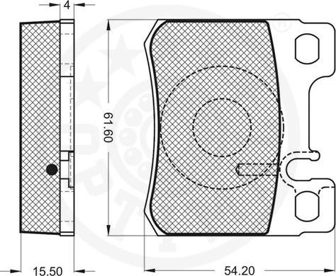 Optimal 9876 - Тормозные колодки, дисковые, комплект avtokuzovplus.com.ua