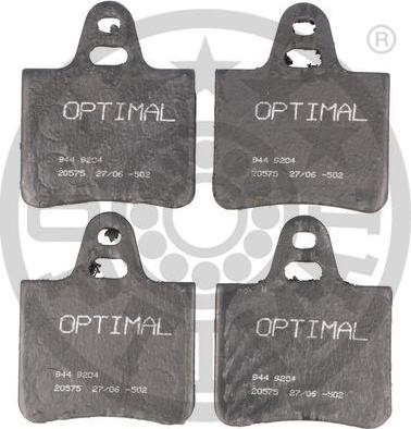 Optimal BP-09204 - Тормозные колодки, дисковые, комплект avtokuzovplus.com.ua