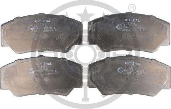 Optimal BP-09428 - Тормозные колодки, дисковые, комплект avtokuzovplus.com.ua