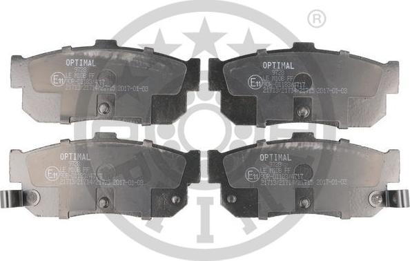 Optimal BP-09728 - Гальмівні колодки, дискові гальма autocars.com.ua