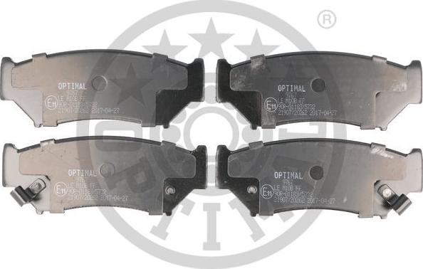 Optimal BP-09767 - Гальмівні колодки, дискові гальма autocars.com.ua