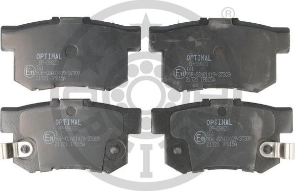 Optimal BP-09823 - Гальмівні колодки, дискові гальма autocars.com.ua