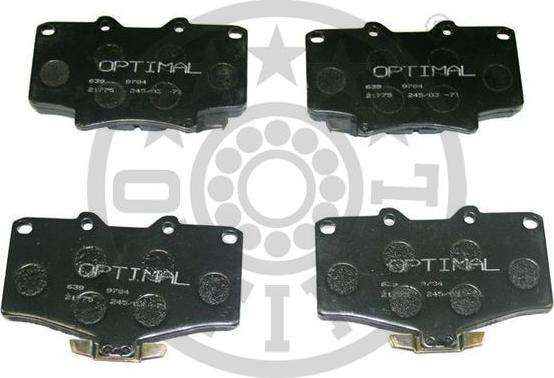 Optimal BP-09880 - Тормозные колодки, дисковые, комплект autodnr.net