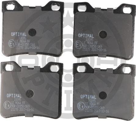 Optimal BP-10095 - Колодки тормозные дисковые  комплект PEUGEOT. 406 8B  406 Break 8E-F  406 Coupe 8C  607 9D  9 autodnr.net