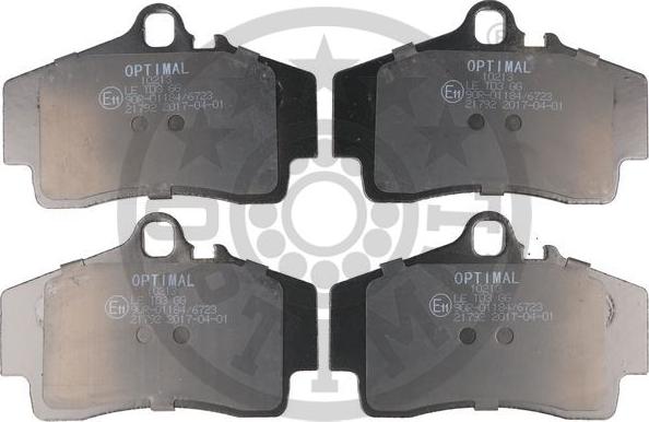 Optimal BP-10213 - Гальмівні колодки, дискові гальма autocars.com.ua