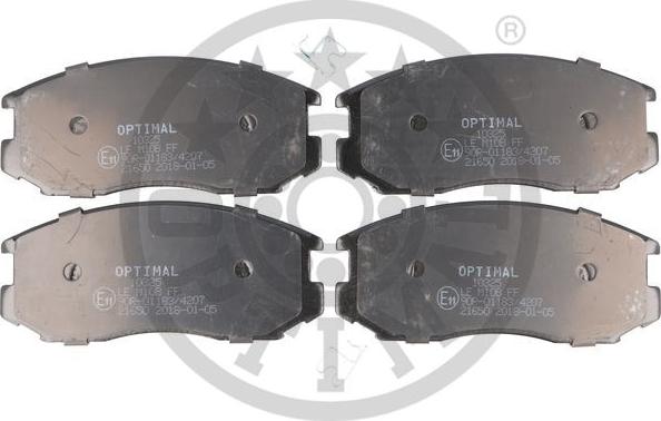 Optimal BP-10325 - Тормозные колодки, дисковые, комплект avtokuzovplus.com.ua