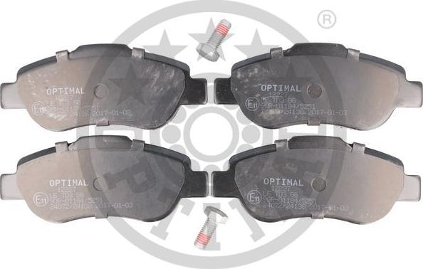 Optimal BP-12227 - Гальмівні колодки, дискові гальма autocars.com.ua