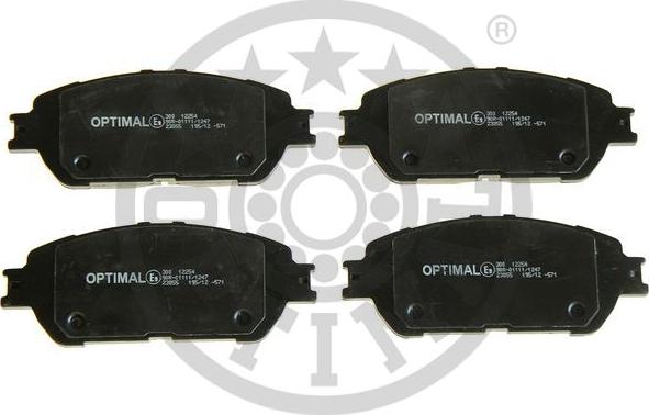 Optimal BP-12254 - Гальмівні колодки, дискові гальма autocars.com.ua