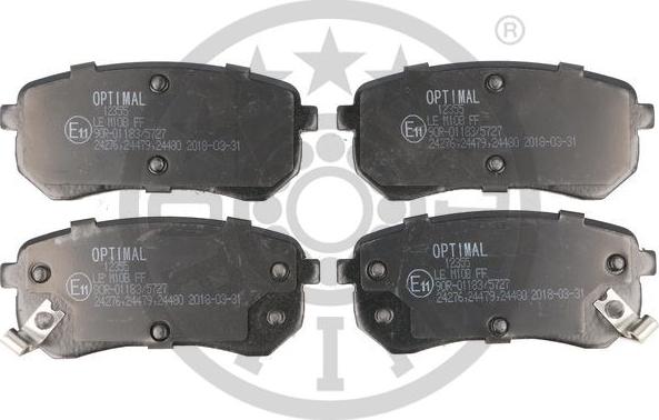 Optimal BP-12355 - Гальмівні колодки, дискові гальма autocars.com.ua