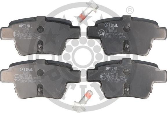 Optimal BP-12388 - Гальмівні колодки, дискові гальма autocars.com.ua