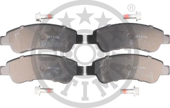 Optimal BP-12428 - Тормозные колодки, дисковые, комплект autodnr.net