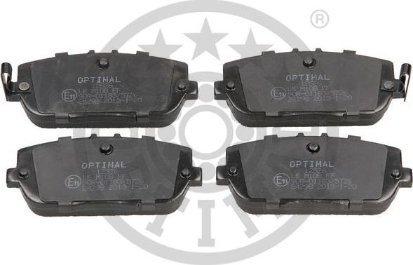 Optimal BP-12526 - Гальмівні колодки, дискові гальма autocars.com.ua