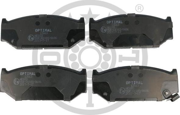 Optimal BP-12663 - Гальмівні колодки, дискові гальма autocars.com.ua