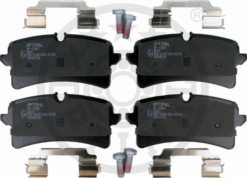 Optimal BP-12867 - Тормозные колодки, дисковые, комплект avtokuzovplus.com.ua