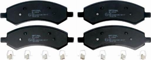 OPTIMAL BP-13059 - Гальмівні колодки, дискові гальма autocars.com.ua