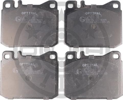 Optimal BP-23011 - Тормозные колодки, дисковые, комплект avtokuzovplus.com.ua