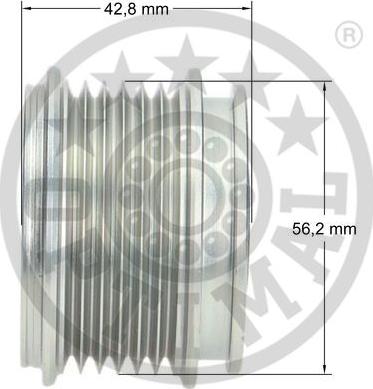 Optimal F5-1004 - Шків генератора autocars.com.ua