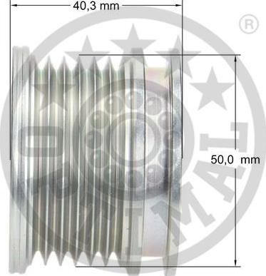 Optimal F5-1007 - Шкив генератора, муфта avtokuzovplus.com.ua