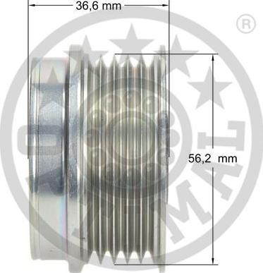 Optimal F5-1008 - Шкив генератора, муфта avtokuzovplus.com.ua