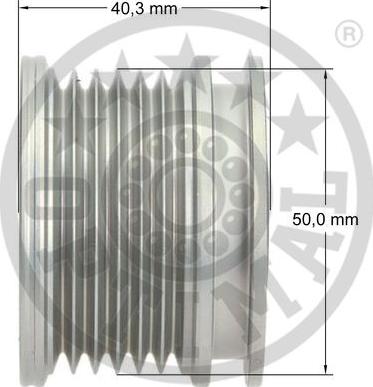 Optimal F5-1017 - Шкив генератора, муфта avtokuzovplus.com.ua