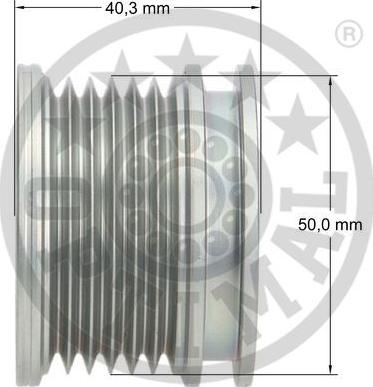 Optimal F5-1019 - Шкив генератора, муфта avtokuzovplus.com.ua