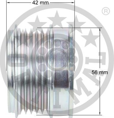 Optimal F5-1076 - Ремінний шків, генератор autocars.com.ua