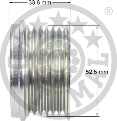 Optimal F5-1086 - Шків генератора autocars.com.ua