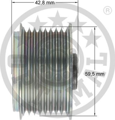 Optimal F5-1097 - Шків генератора autocars.com.ua